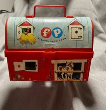 Vintage Fisher Price Farm Barn Mini Lunchbox 1962 Red Lunch Box Toy