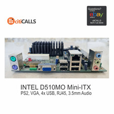Intel D510MO ATOM CPU Mini ITX Motherboard w Crucial 2x2GB Memory IO Shield