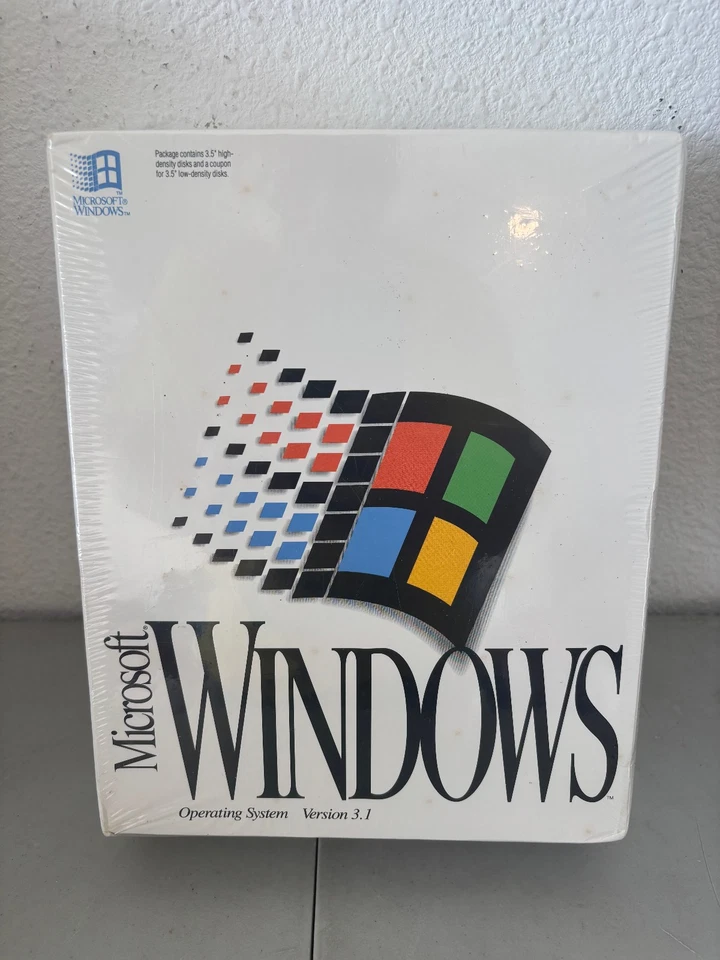 NEU VERSIEGELT Microsoft Windows Betriebssystem Version 3.1 Big Box 3.5 Disk 1992