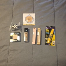 Maybelline & e.l.f. Makeup Bundle: Mascara, Foundation, Concealer, Powder