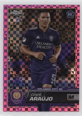 2023 Topps Chrome MLS Pink X-Fractor Cesar Araujo César Araújo Rookie RC 0v4e