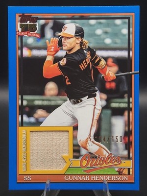 2026 Topps Series 1 - 1991 Relic Blue Gunnar Henderson /150 Baltimore Orioles 