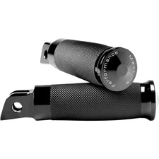 Performance Machine Black Contour Footpegs - Driver 0035-1235M-B