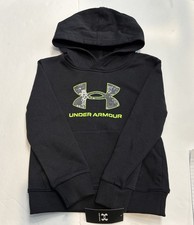Under Armour Little Boys Black/Green Hoodie Size 5 Brand New   