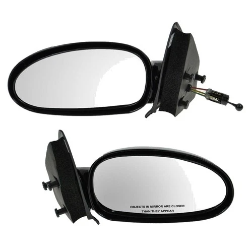 TRQ Driver & Passenger Side Manual View Mirror Set Non-Heated, Foldaway