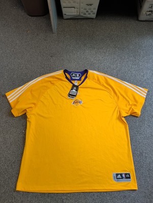 NEW MENS ADIDAS LOS ANGELES LAKERS PRE GAME WARM UP SHOOTING JERSEY SHIRT XXL