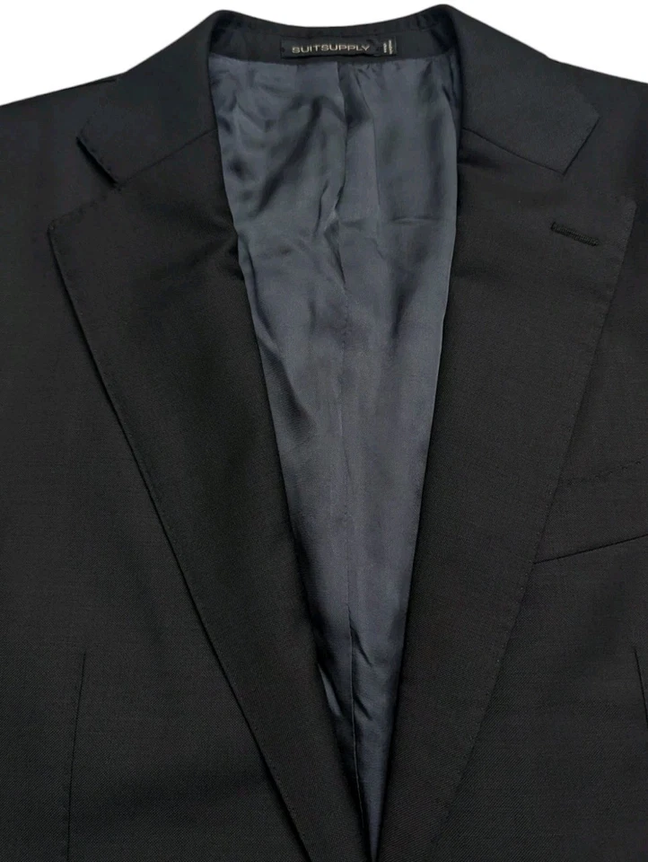 SuitSupply Lazio Single Breasted Mens Wool Blazer Jacket Size US 40R Navy Preppy - Image 3 of 4