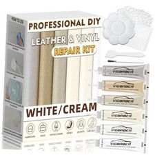 Cream Leather Repair Kit for Furniture, Vinyl Repair Kit for Car Interior,
