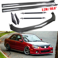 For Mazda Protege Carbon Fiber Front Bumper Lip Spoiler Side Skirt Body