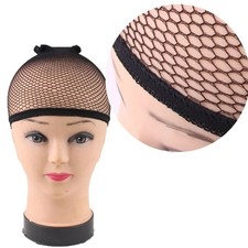 Nylon Hair Net Wig Cap with Elastic Fashion Weaving Hollow Mesh Fishnet Hairnet