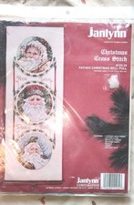 Janlynn Father Christmas Bell Pull Vintage USA Made Cross Stitch Kit NEW  OPEN