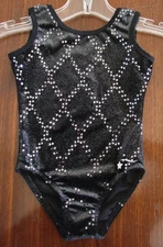 Sparkly Gray & Silver DESTIRA Diamond Baby Toddler Dance Gymnastics Leotard XXS