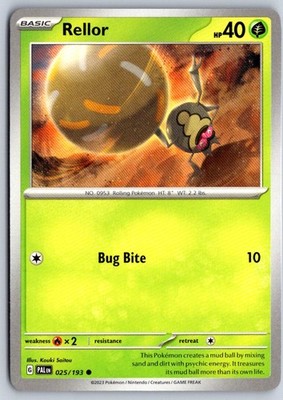 Rellor 025/193 Common Paldea Evolved Pokemon Near Mint