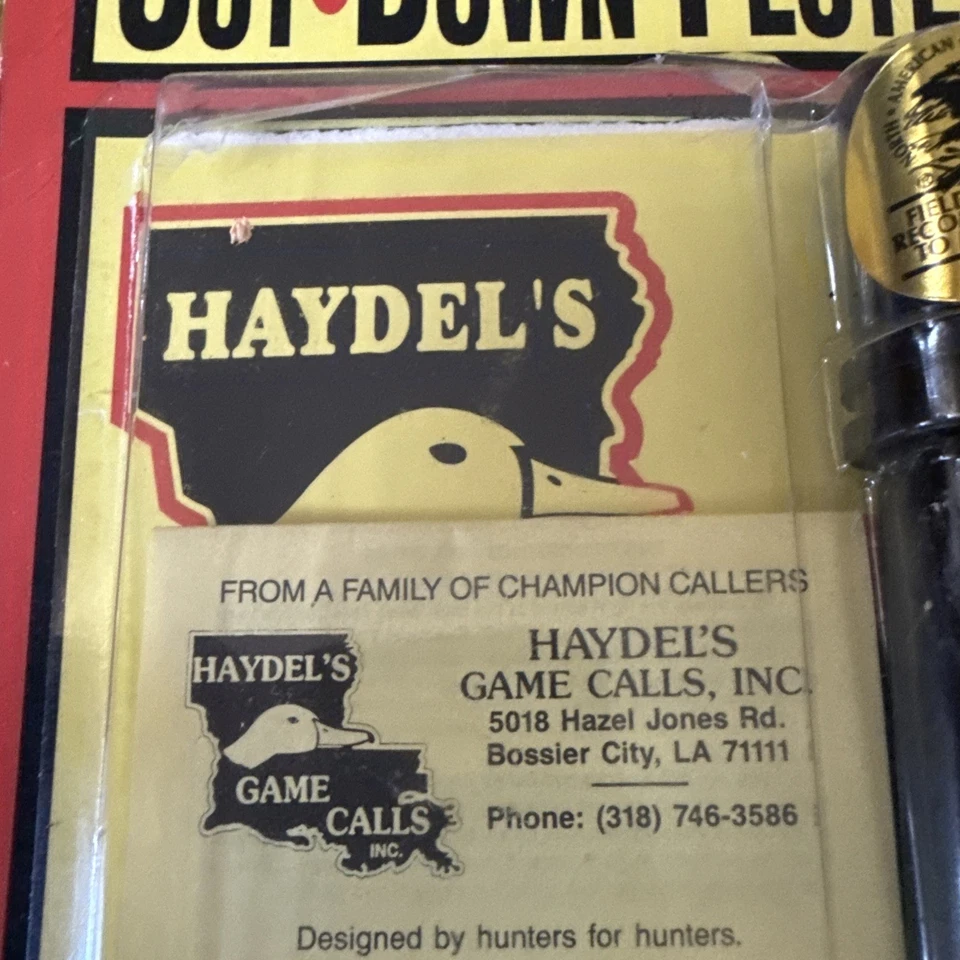 Vintage HAYDEL'S CF-94 Blows When Wet Cut Down Flute Goose Call In Package - Image 2 of 4