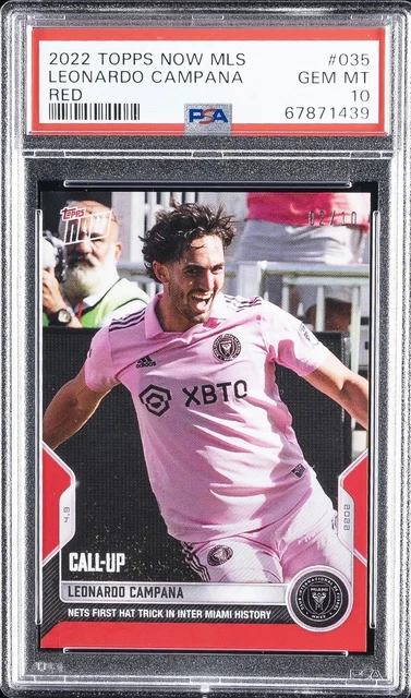 2022 Topps Now MLS Red #035 Leonardo Campana 2/10 PSA 10