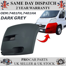 FRONT BUMPER CORNER CAP LEFT NO FOG HOLE FOR CITROEN RELAY III 7401FH, 7401HA