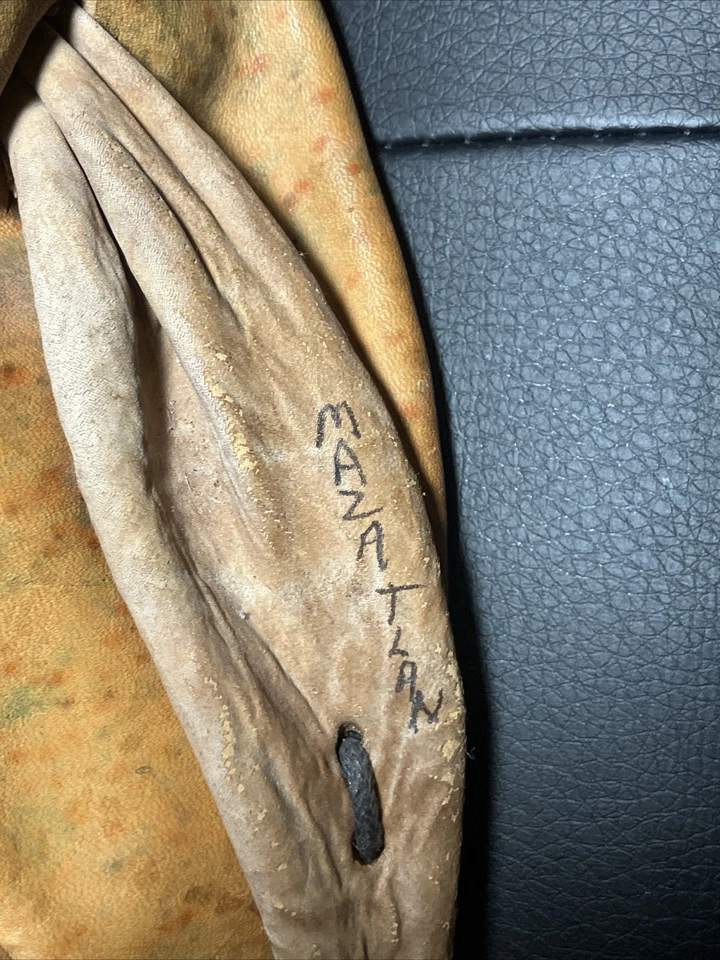 De Colección Única Elegante Cuero Real Mascarada Mazatlán FIRMADA Máscara Arte Halloween Foto 4 de 4