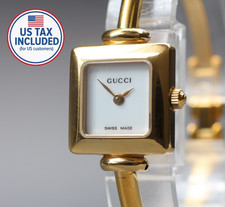 Vintage【 Exc+5 】 GUCCI 1900L Gold White Dial Square Women's Quartz Watch JAPAN