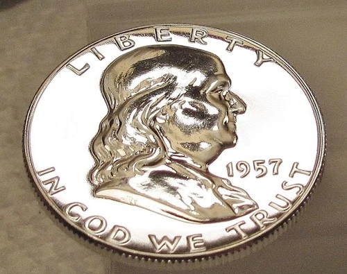 1957 Gem  Proof  Franklin  EYE CANDY " Blast  White Absolute Beauty "  #201 ~ 1