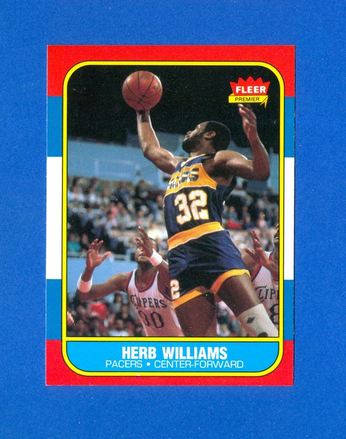 1986/1987 Fleer Basketball #125 Herb Williams '86 Set Break RC Rookie Card NR/MT