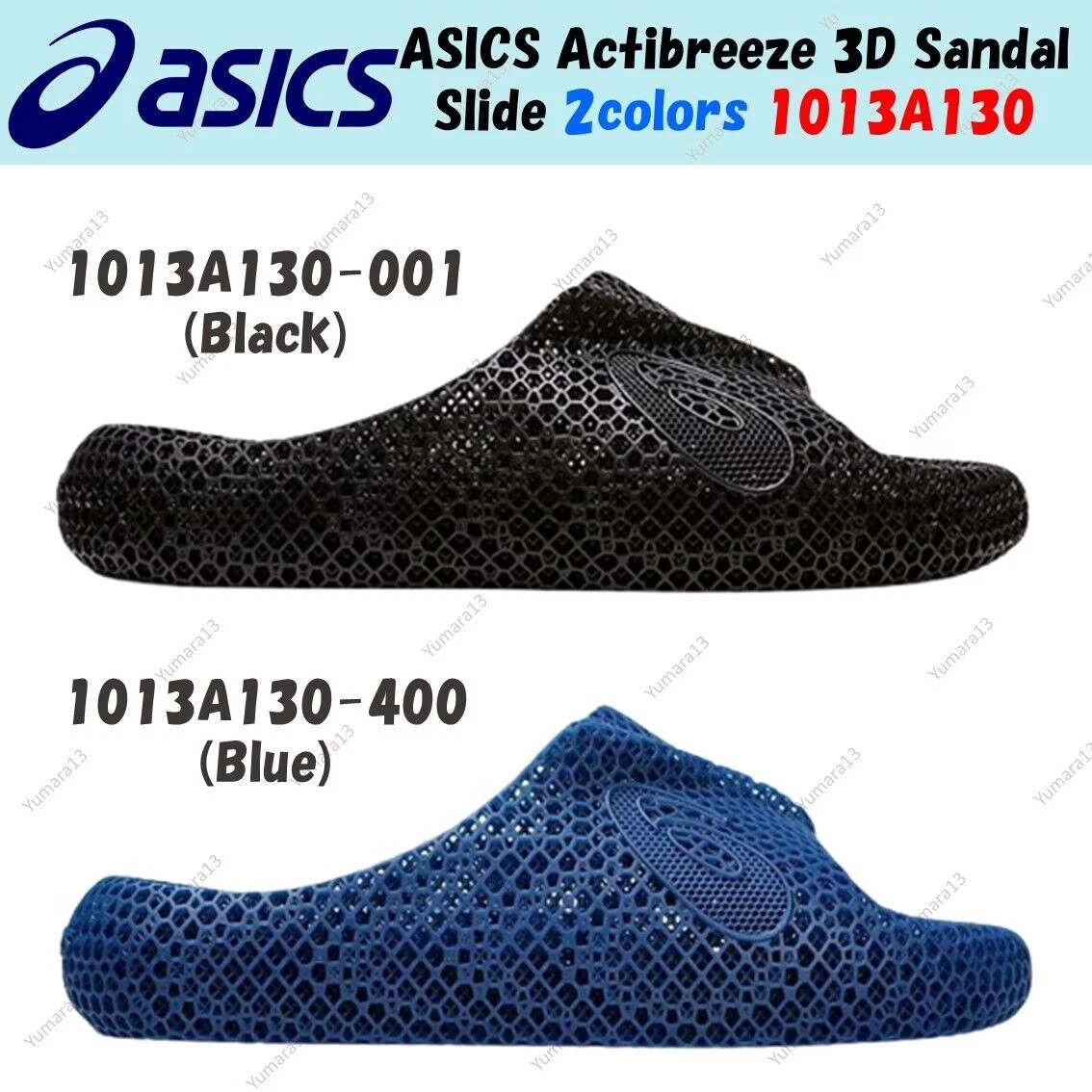 ASICS Actibreeze 3D Sandal Slide Nero Blu 2colori 1013A130 001 400 Taglia Uomo