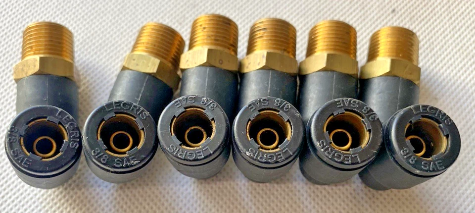 Parker Legris 3109 60 22 DOT Push to Connect 3/8" TUBE X 1/2" NPTM 90 Deg Elbow - Image 2 of 4