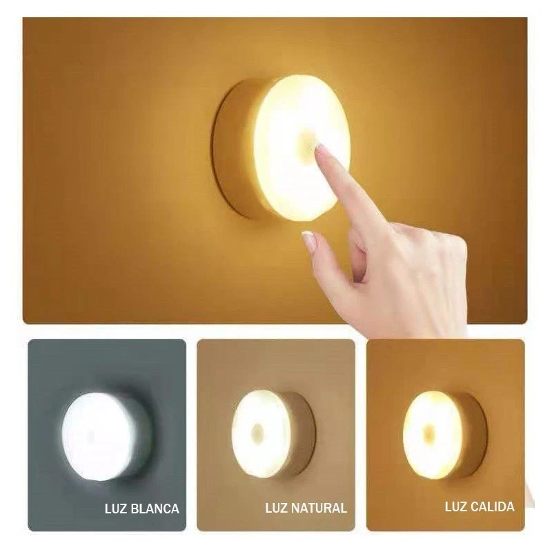 Luz LED con sensor de movimiento recargable