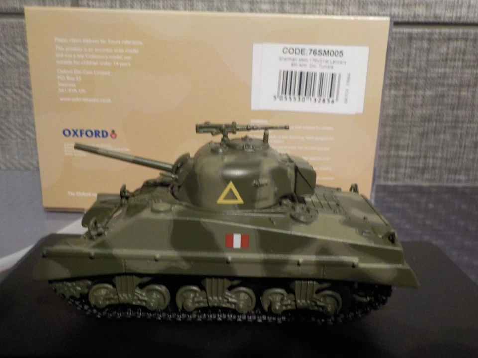 Sherman Tank MK111, 17th/21st Lancers 1/76 Oxford Diecast MILITARY VEHICLE - Image 3 of 4