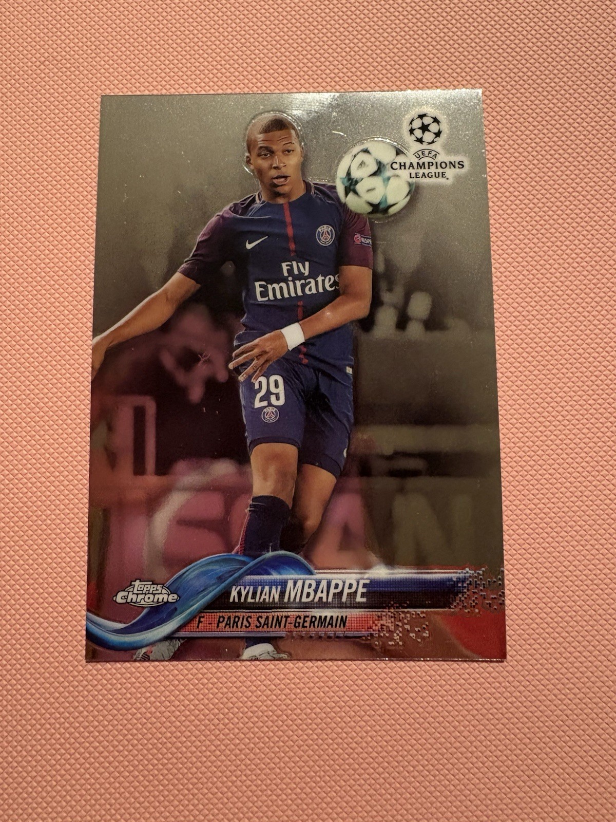 Kylian Mbappe 2017 Topps Chrome UEFA UCL Rookie #41 RC PSG Champions League