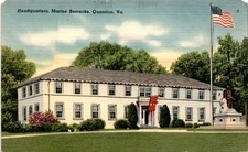 Marine Barracks, Quantico, Va, Tichnor Bros., Inc., Boston, Mass Postcard