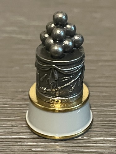 1983 Gray Rook Mortars Cannon Balls Piece - Civil War Chess by Franklin Mint - Picture 3 of 4