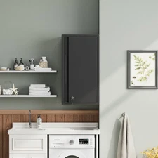 Metal Storage Cabinet,Wall Cabinet Pegboard Adjustable Shelves Garage Cabinet