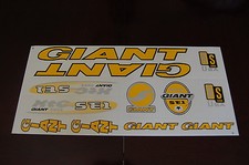 Adesivi Giant XTC SE1 giallo, nero e argento.