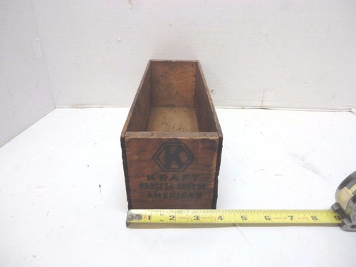 Vtg. Kraft - Phenix Cheese Corp. American Pasteurized Process Cheese Wooden Box - Picture 8 of 12