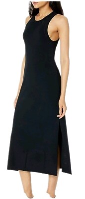 The Drop Gabriela black sleeveless knit stretchy maxi Dress L NWT