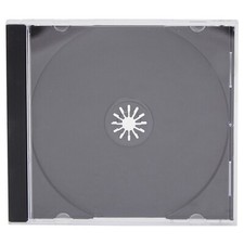 10 x Single CD Jewel Cases Black Tray Jewel Cases with Empty Replacement Case