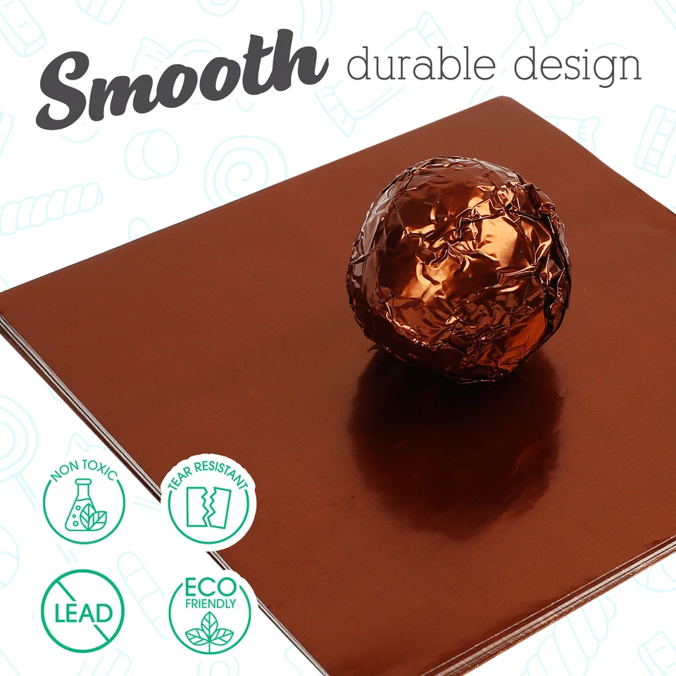 Foil Chocolate Candy Wrappers Sweets Packaging Wrapping Papers 4x4 in Wedding - Image 4 of 4