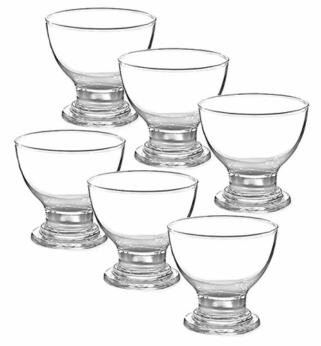 Binsakao Glass Dessert Bowls, Dessert Cups, Cute Footed Dessert Bowls - View #4