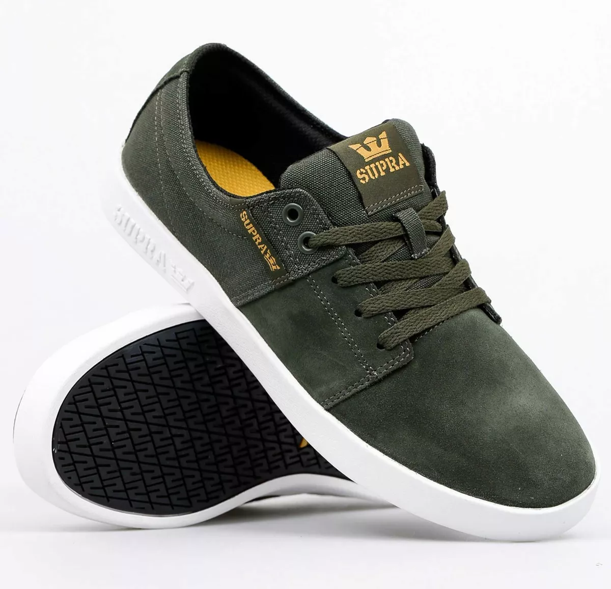 Supra Stacks II Mens Low Top Skater Navy Grey White Trainers Various Colours Supra Stacks II Mens Low Top Skater Navy Grey White Trainers Various Colours
