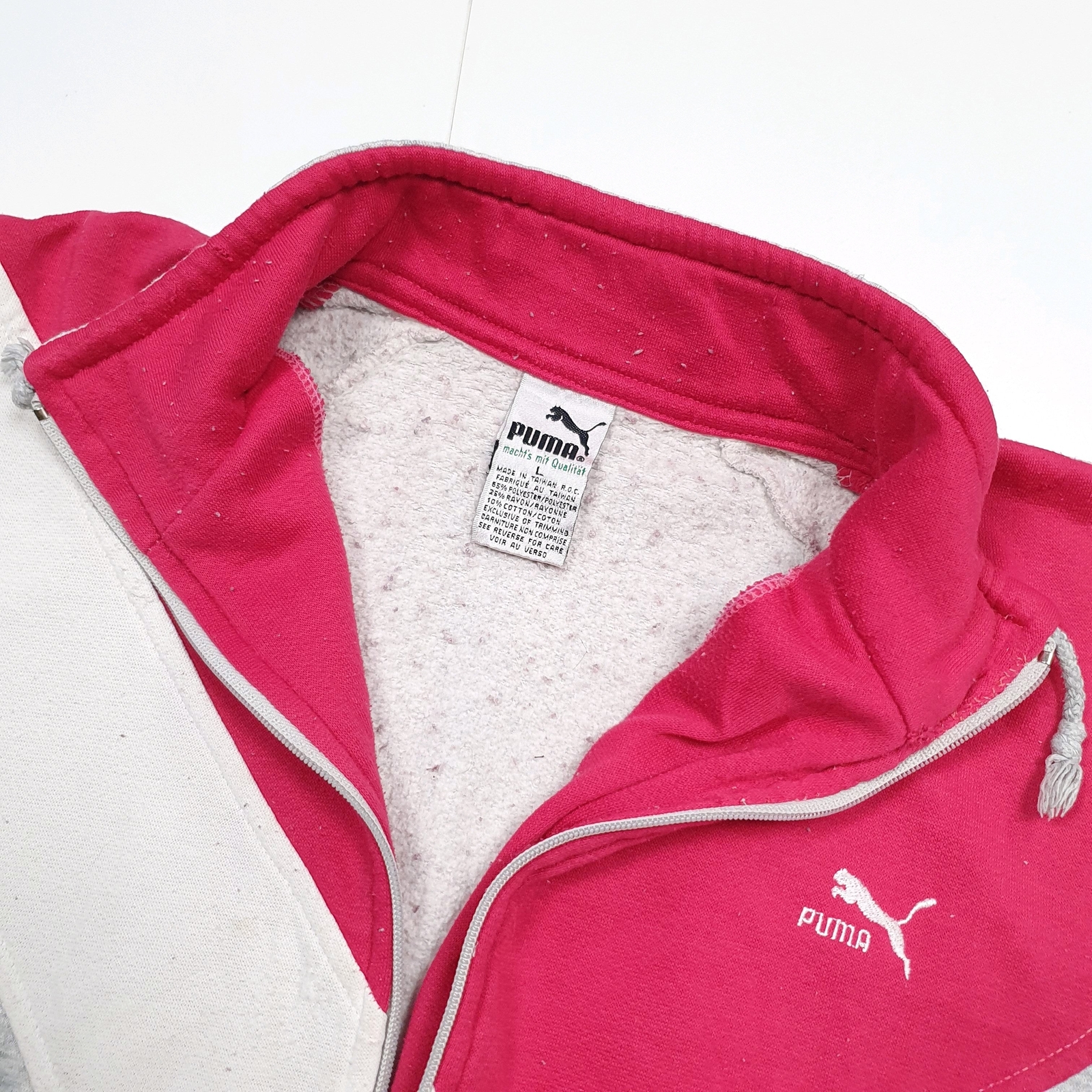 Womens PUMA Cotton Full Zip Jumper Sweatshirt L image 2