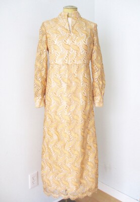 peach and silver dress