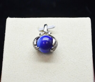 Sterling Silver Orb in Hands Pendant/Charm #FMC556