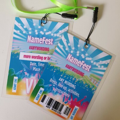 Personalised Hen Festival, Party, Rainbow Birthday Festival Theme VIP  Lanyard | eBay