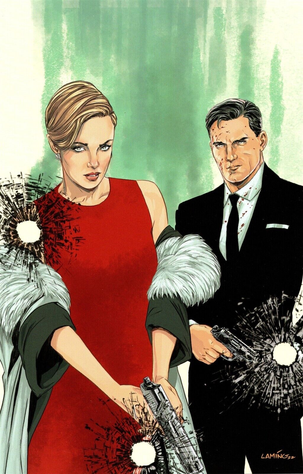 James Bond 007 #1 cover H Laming virgin 20 copy incentive variant Dynamite comic