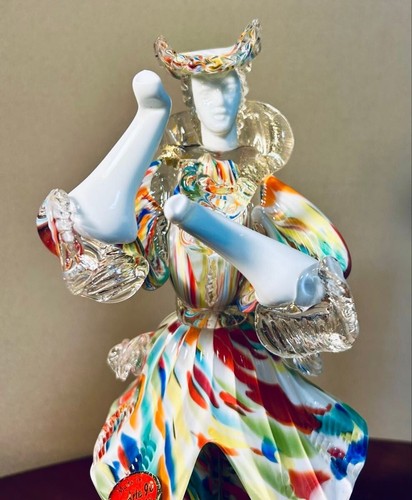 Schöne Vintage venezianische Murano Glas Die Dame und der Prinz Figur 11,8 Zoll Italien - Bild 6 von 14