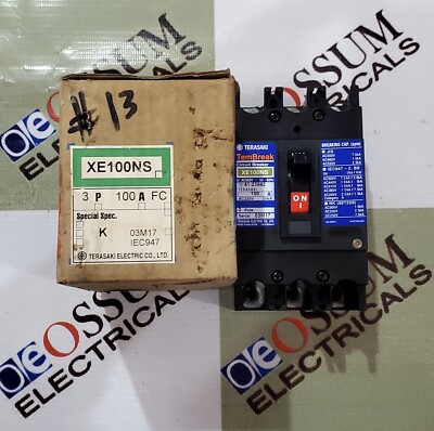 TERASAKI TEMBREAK XE100NS CIRCUIT BREAKER 100A 220VAC 25KA FAST SHIPPING