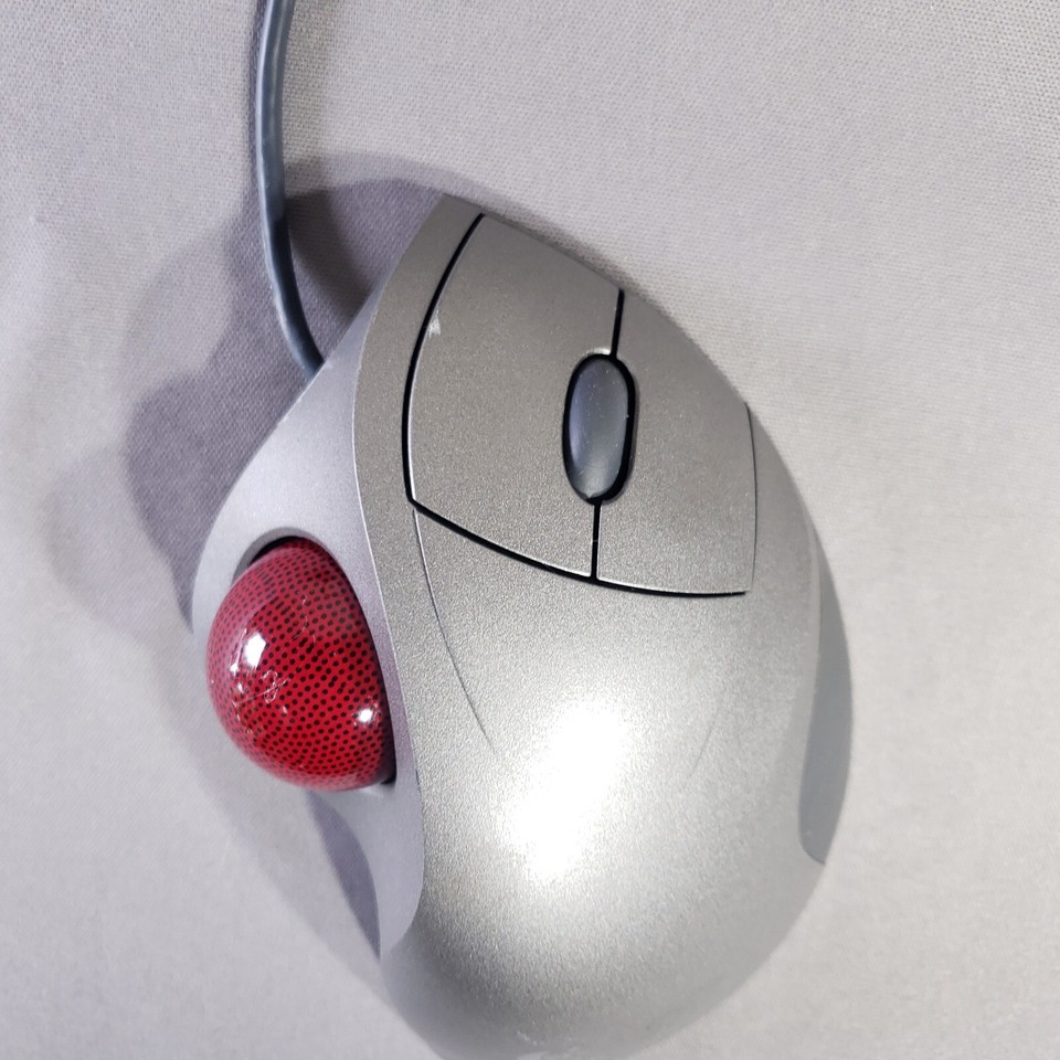 Logitech TrackMan Wheel Track Ball Mouse USB Optical Trackball Works T