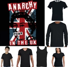 Anarchy in the UK Mens Punk Rock T-Shirt Union Jack Clash