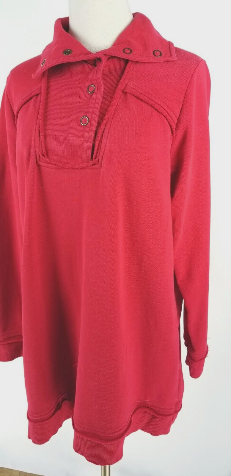 Soft Surrounding Split Snap Collar Sweatshirt Wom… - image 3