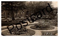 1916 Waupun State Prison Front Yard, Stanley Johnson Photographer postcard jj019